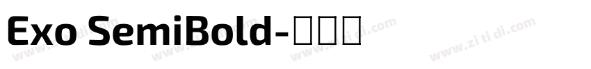 Exo SemiBold字体转换